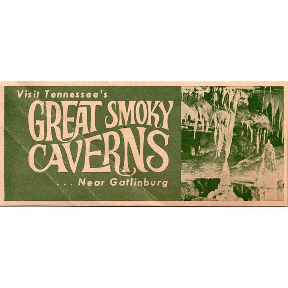None and/or Unknown Other - Visit Tennessee's Great Smoky Caverns Near Gatlinburg 1967 Ad SAK1-M8